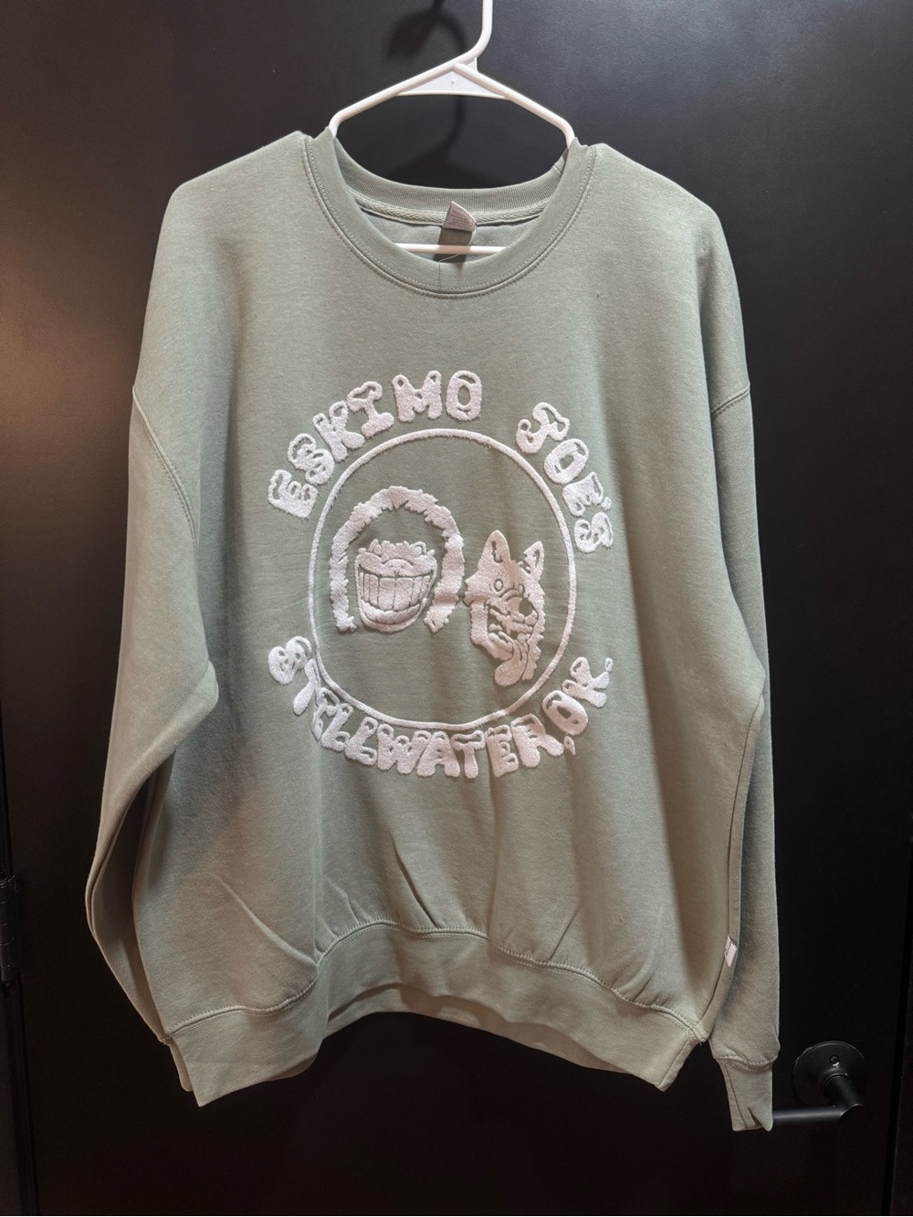 Men's Sage Green Graphic Crewneck Sweatshirt